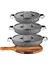 stone-H 7 Parça Çizilmez Yanmaz Yapışmaz 18CM 20CM 22CM 3'lü Sahan Omlet Seti 3