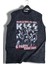 Rock And Roll Kiss Baskılı Yıkamalı Kolsuz Tişört, Unisex Rock Band Temalı Sıfır Kol Retro Atlet 1