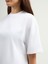 Lucia 82001 Oversize Crop Beyaz Kadın Basic T-Shirt 2