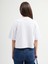 Lucia 82001 Oversize Crop Beyaz Kadın Basic T-Shirt 4