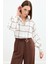 Nakış Detaylı Viskon Gömlek - Kahve 3