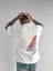 Erkek Baskılı Oversize T-Shirt Beyaz 1