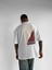 Erkek Baskılı Oversize T-Shirt Beyaz 3