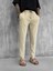 Erkek Beli Lastikli Tecno Kumaş Slim Fit Pantolon Bej 1
