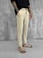 Erkek Beli Lastikli Tecno Kumaş Slim Fit Pantolon Bej 2