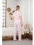 Kadın Pınk Heart Patterned Kısa Kol Pijama Takımı 6