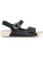 Kadın Siyah Bilekten Bağlamalı Deri Comfort Sandalet 25SFD500318 1
