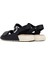 Kadın Siyah Bilekten Bağlamalı Deri Comfort Sandalet 25SFD500318 5