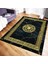Medusa Motif Gold Motif Süngerli , Kalın Yüzey Makinede Yıkanabilir Halı - Deri Taban 1