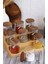 Bambu Silikonlu Kapaklı Borosilikat Cam Standlı Baharatlık - 250 ml Baharat Takımı 28 Parça 3