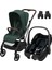 Leona2- Pebble S Tek Elle Katlanabilen Ultra Kompakt Çift Yönlü Seyahat Sistem Bebek Arabası Green- Black 1