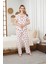 Kadın Strawberry Patterned Kısa Kol Pijama Takımı 4