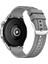 Huawei Watch Gt 3 Active 46MM ile Uyumlu Kordon Kayış Dikiş Desenli Silikon KRD102 Lms 22/dds Gri 2