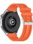 Samsung Galaxy Watch 46MM 22MM ile Uyumlu Kordon Kayış Dikiş Desenli Silikon KRD102 Lms 22/dds Turuncu 2