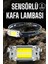 Kafa Lambası LED Fener Pratik Taşınabilir Ayarlanabilir USB Şarjlı 1