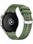 Honor Watch Gs Pro ile Uyumlu Kordon Kayış Dikiş Desenli Silikon KRD102 Lms 22/dds Yeşil 2