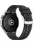 Honor Watch Magic 2 46MM ile Uyumlu Kordon Kayış Dikiş Desenli Silikon KRD102 Lms 22/dds Siyah 2
