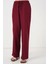Kadın Geniş Paça Keten Pantolon 6735 - Bordo 2