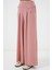 Kadın Geniş Paça Pileli Pantolon 6718 - Gül Kurusu 2