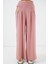 Kadın Geniş Paça Pileli Pantolon 6718 - Gül Kurusu 4