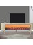 Talia Şömineli Tv Sehpası Cappuccino Gümüş Mebran Bluetooth Hoparlörlü 7 Renk Efektli 160x40x50 Cm 3