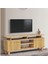 Helena Tv Sehpası Atlantik Çam Renkli Açık Raflı 2 Kapaklı Model 140x36x60 Cm 3