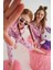 Kız Çocuk Pembe Kız Uzun Kol Pamuklu Pijama Takımı 4