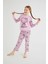 Kız Çocuk Pembe Kız Uzun Kol Pamuklu Pijama Takımı 1