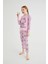 Kız Çocuk Pembe Kız Uzun Kol Pamuklu Pijama Takımı 5