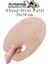 Ahşap Oval Palet Naturel 20X30 cm 1 Adet Orta Boy Ahşap Boya Paleti Resim Boyama Tepsisi Akrilik Guaj Karıştırıcı 1