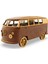 Volkswagen T1 Ahşap Model Araba - Retro Vw Minibüs Maketi - 91 Parça Ahşap 3D Kit 2