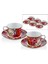 Lilyum Desenli 2'li Çay Fincan 15,5X15,5X7CM Decorative Porselen 1