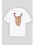 Noel Başlıklı Serçe Parmak T-Shirt - Beyaz 1