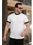 Erkek Bisiklet Yaka Örme Pamuklu Kumaş Kısa Kollu T-Shirt 1