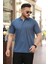 Erkek Yakalı Mini Jakarlı Kısa Kollu T-Shirt 1
