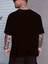 Sporda Günlük Hayata Giyilebilir Gym Baskılı Oversize Bisiklet Yaka Erkek T-Shirt - Siyah 2