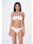 2025 Kreasyonu Beyaz, Taşlı Düz Straplez Bikini Takımı 1