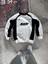 Kışlık Nakış Işlemeli Bisiklet Yaka Parçalı Sweatshirt - Beyaz 4