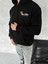 Kışlık Üç Iplik Kapşonlu Sweatshirt - Siyah 1
