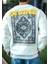 Kışlık Bisiklet Yaka Baskılı Sweatshirt - Beyaz 2