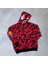 Unisex 2 Iplik Bape Kapüşonu Fermuarlı Hırka - Kırmızı 1