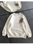 Bisiklet Yaka Baskılı Sweatshirt - Beyaz 1