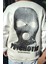Kışlık Bisiklet Yaka Baskılı Sweatshirt - Beyaz 2