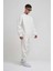 Unisex Biskilet Yaka Üç Iplik Sweatshirt - Beyaz 2