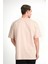 Unisex Düz Biskilet Yaka Oversize T-Shirt - Bej 2