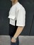 Unisex Torba Cep Detaylı Parçalı T-Shirt - Siyah 3