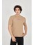 Unisex Jakar Kumaş Slim Fit T-Shirt - Kahverengi 1