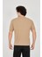 Unisex Jakar Kumaş Slim Fit T-Shirt - Kahverengi 3
