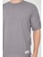 Unisex Jakar Kumaş Rahat Kol T-Shirt - Gri 2