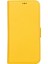 Apple iPhone 13 Uyumlu Deri Cüzdanlı Kılıf Limon Sarı 2